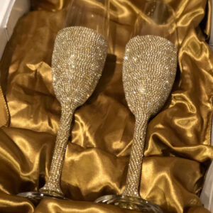 Rhinestone Champagne Flutes